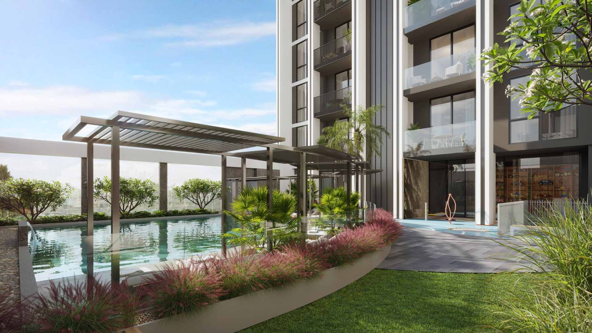 Dubai ingatlan - HIllmont Residences - outdoor deck